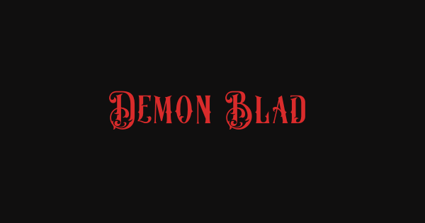 Demon Blade font thumbnail